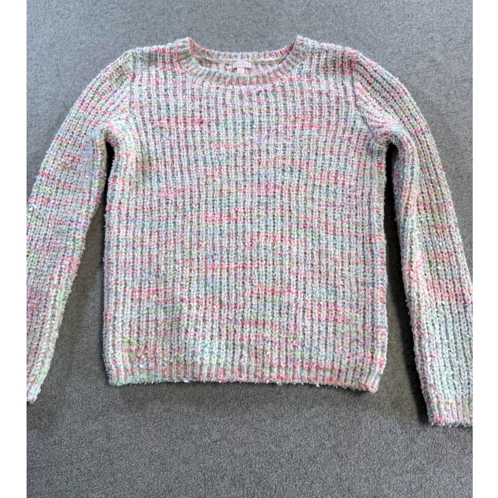 Lucky Penny Sweater Kids Size 10 Multicolor Pastel Confetti Knit Ribbed‎